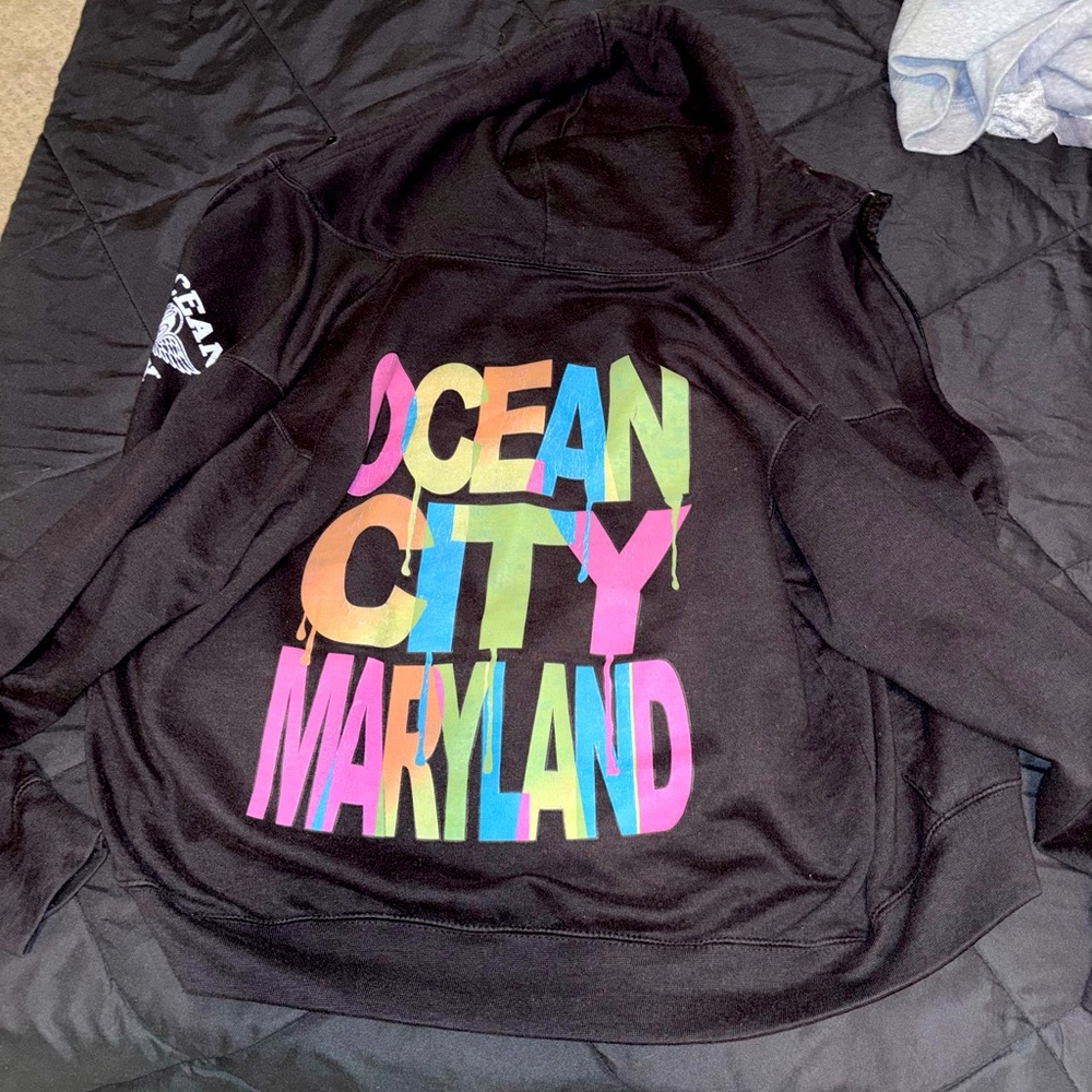 Ocean City Maryland Black Hoodie